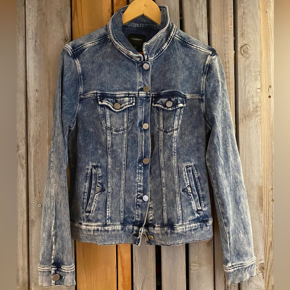 Stretchy tie dye Liverpool Jeans Jacket Sz M